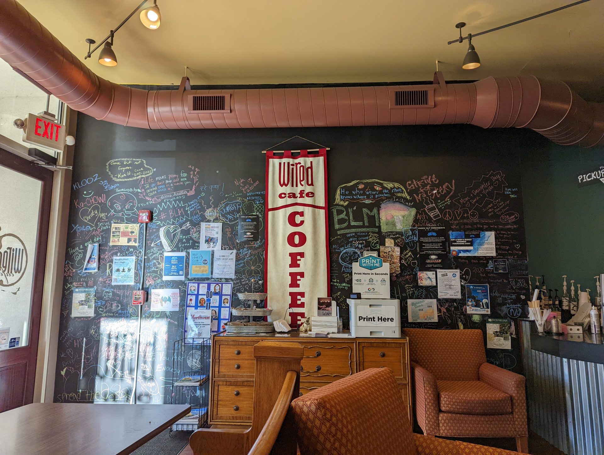 An image of a coffee shop Wired Cafe taken with the Google Pixel 6 camera